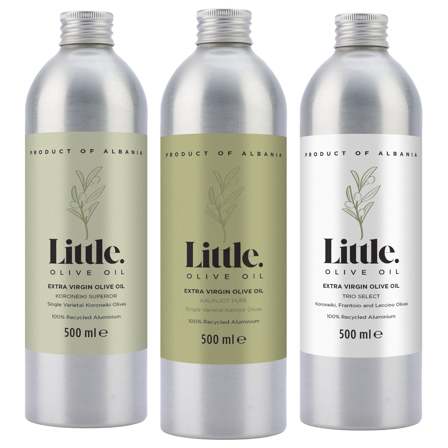 Little Olive Oil Recyclable Aluminium Bottles Bundle
