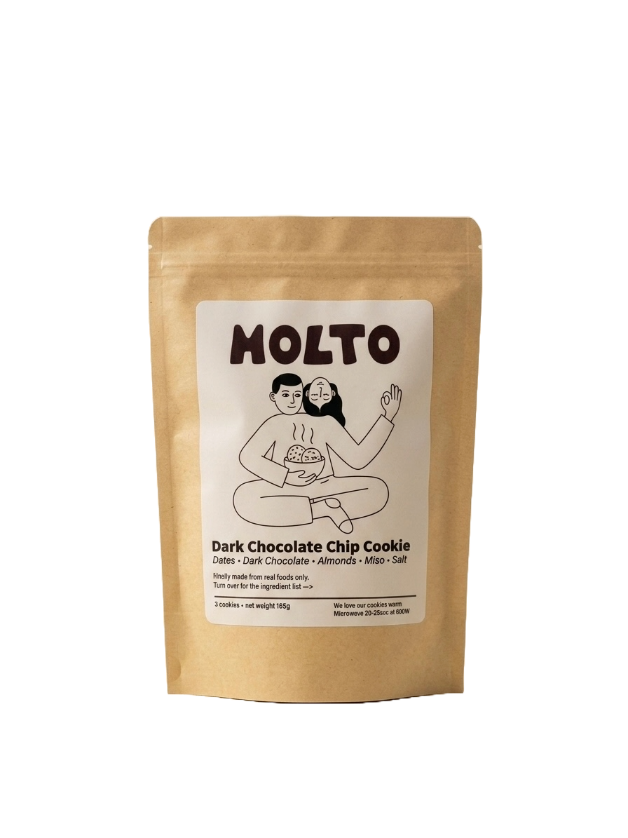 MOLTO - Three Ready to Eat Dark Chocolate Chip Cookies