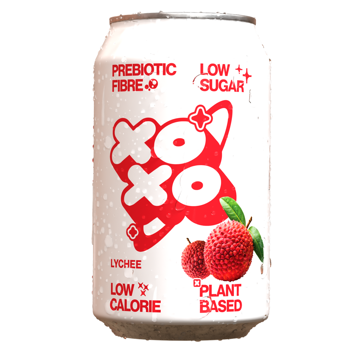 XOXO Soda Sparkling Lychee Prebiotic Soda 330ml Can