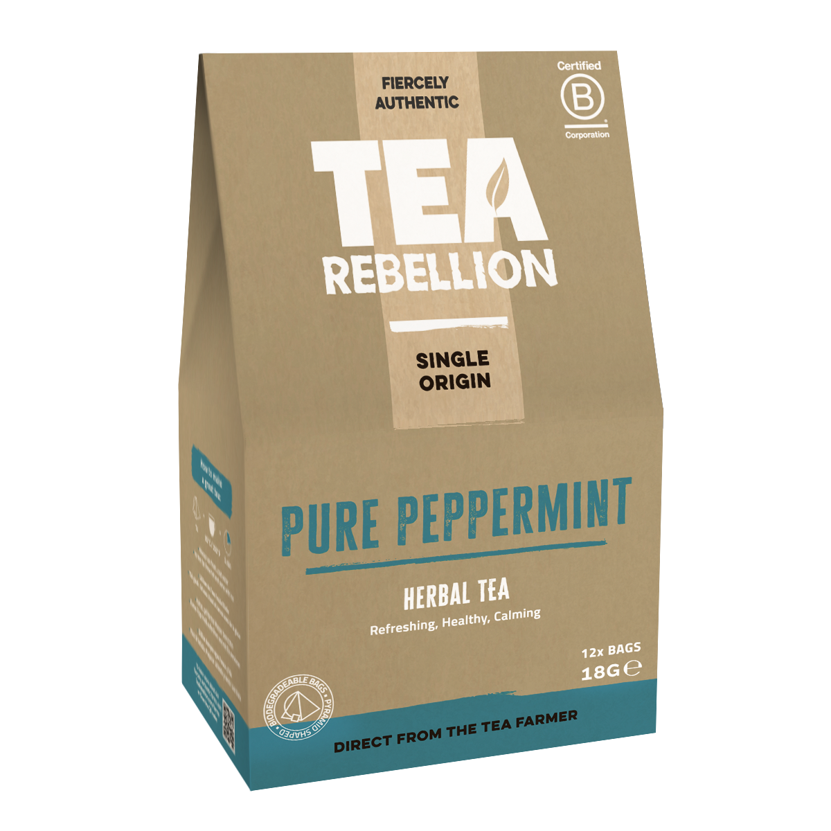 Pure Peppermint - 12 Bio Bags in compostable wrapper