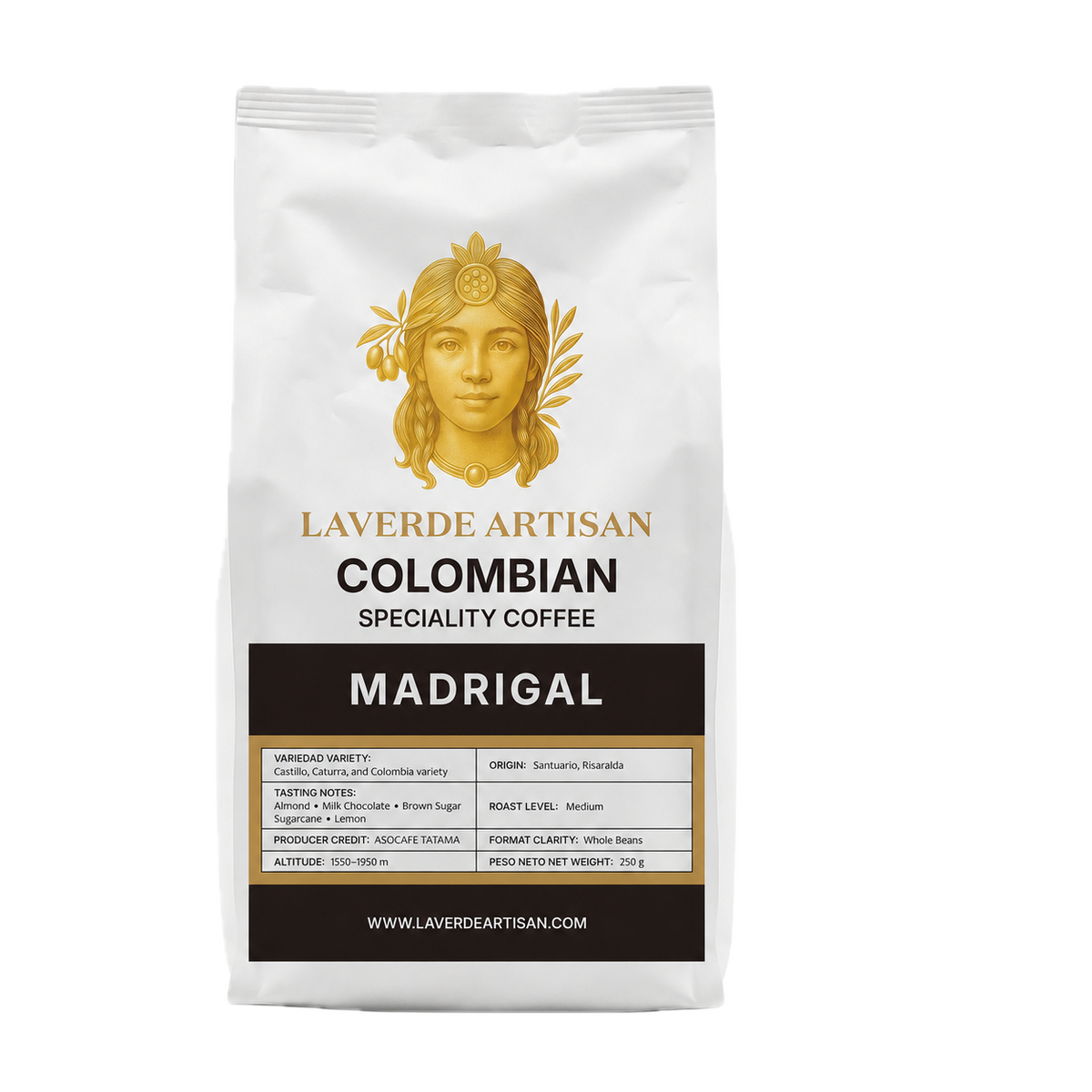 Colombian Specialty Coffee 250g – Madrigal Single Origin Whole Beans