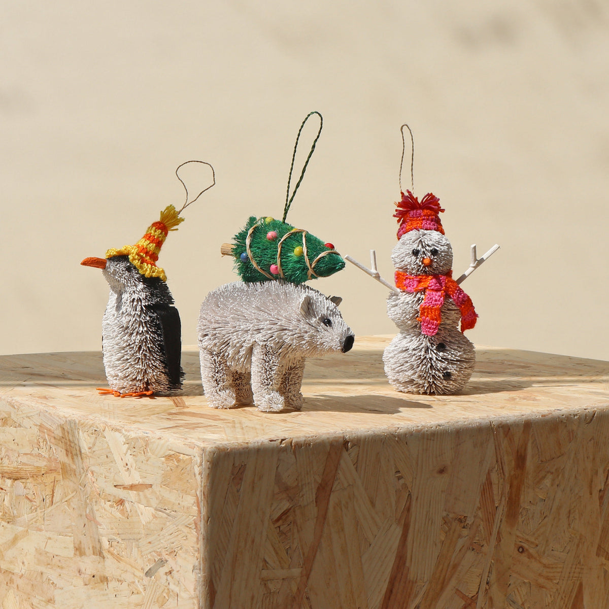 Bristle Polar Bear Decoration