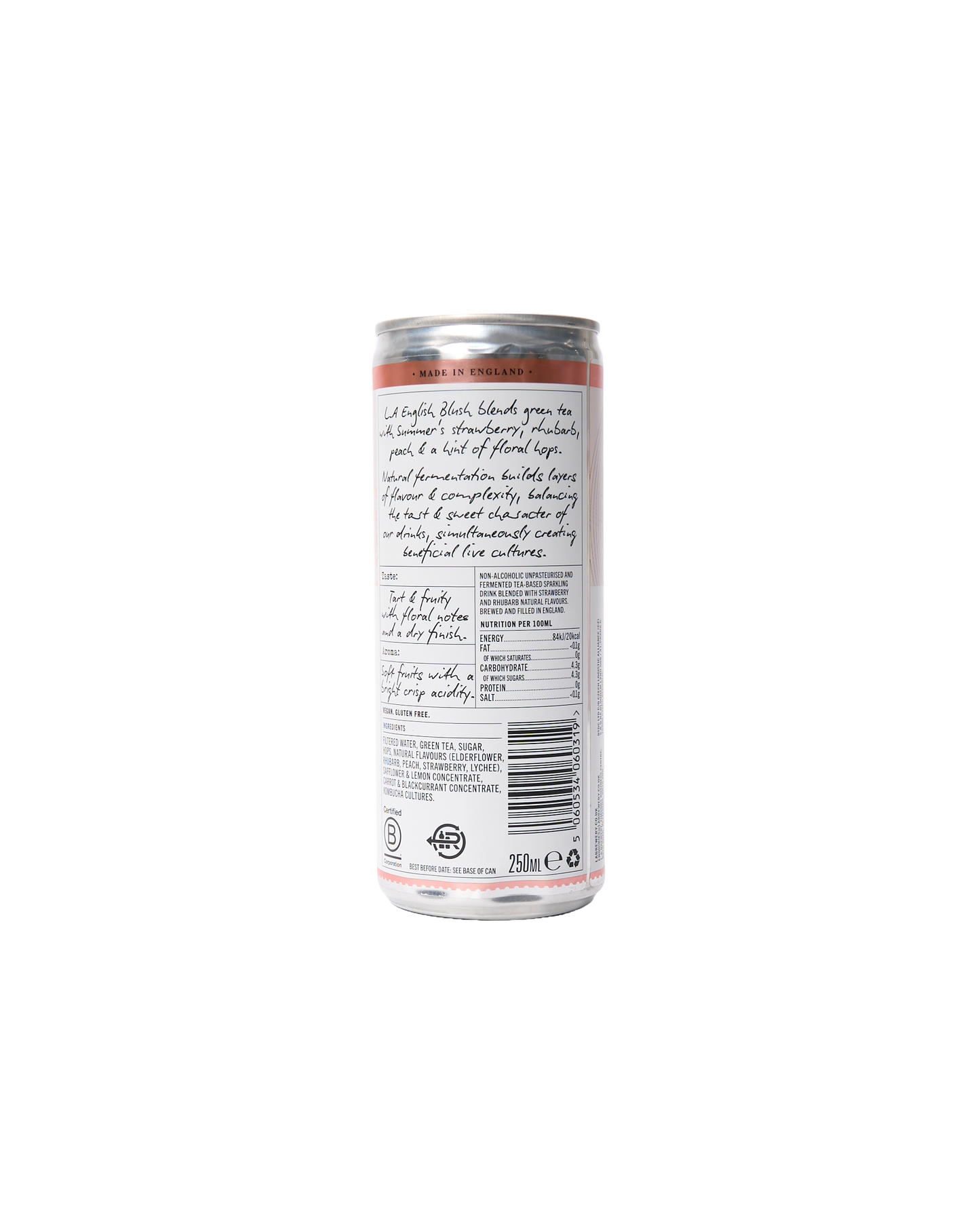 Non-Alcoholic Sparkling English Blush (250ml)