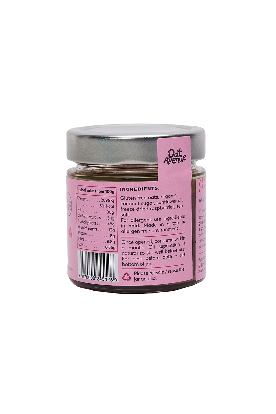 Raspberry Granola butter