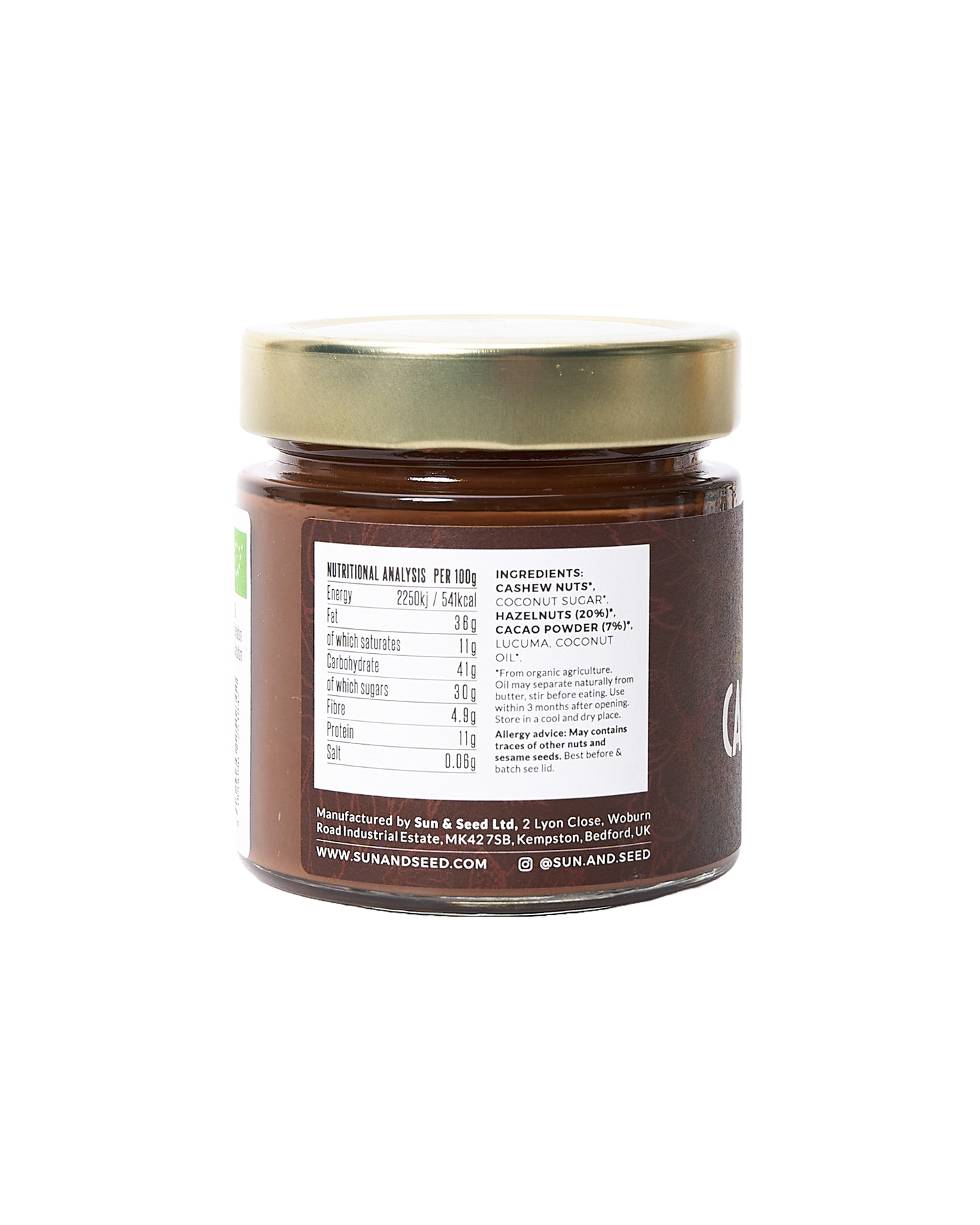 Organic Crunchy Cacao & Hazelnut Spread