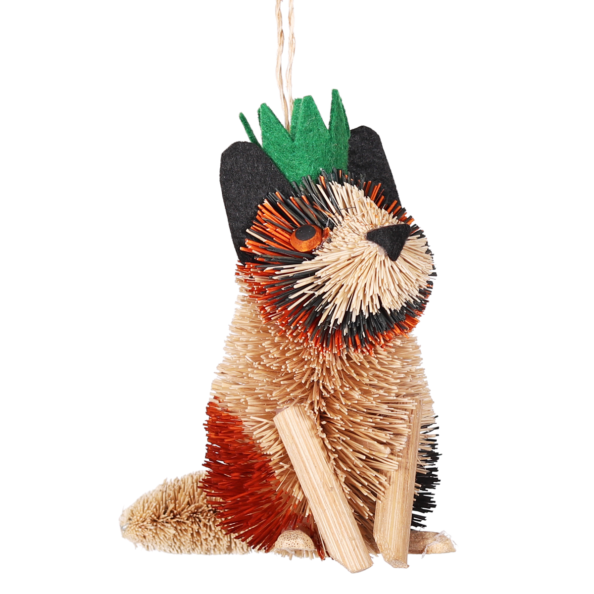 Bristle Cat with Hat Decoration