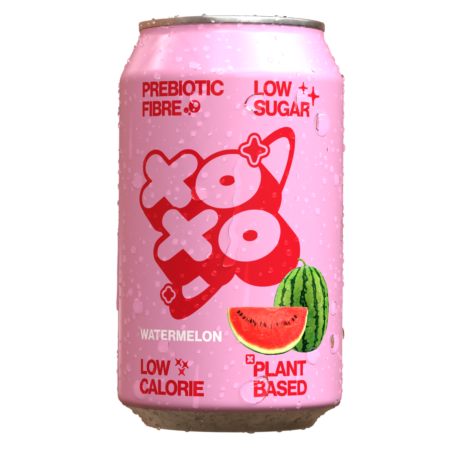 XOXO Soda Sparkling Watermelon Prebiotic Soda 330ml Can