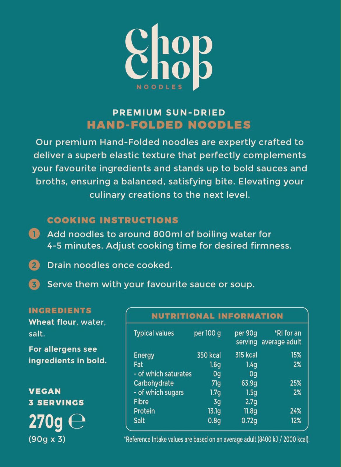 Premium Sun-Dried Hand-Folded Noodles