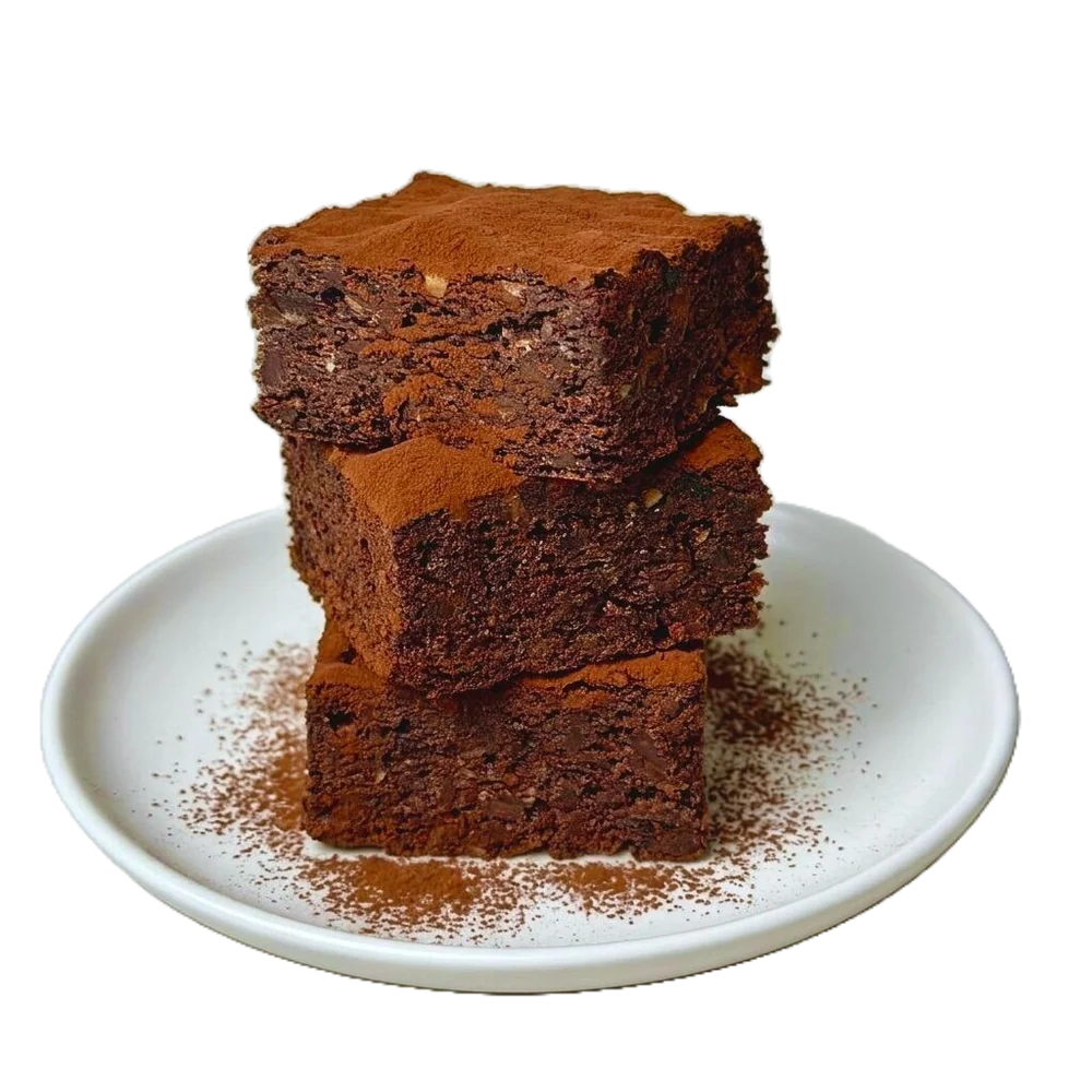 No Added Sugar Chocolate Brownies with Date and Hazelnut