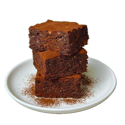 No Added Sugar Chocolate Brownies with Date and Hazelnut