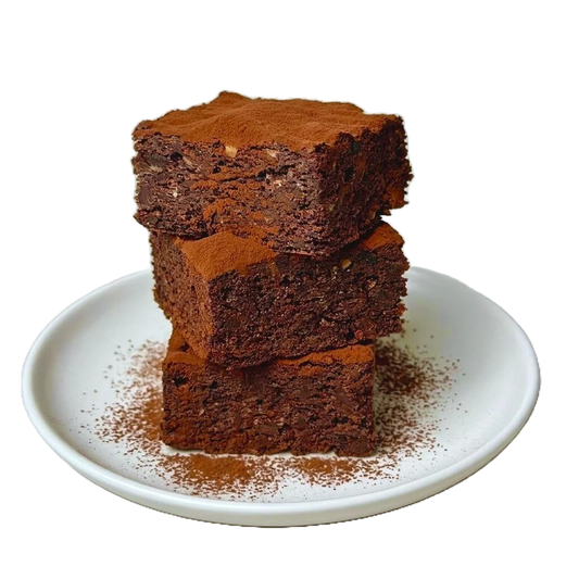 No Added Sugar Chocolate Brownies with Date and Hazelnut