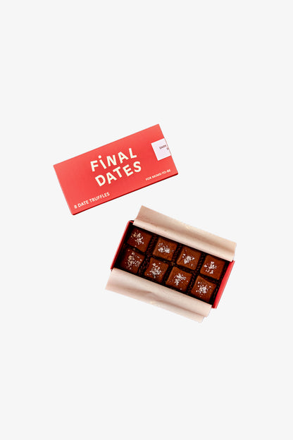 DARK CHOCOLATE SEA SALT DATE TRUFFLES