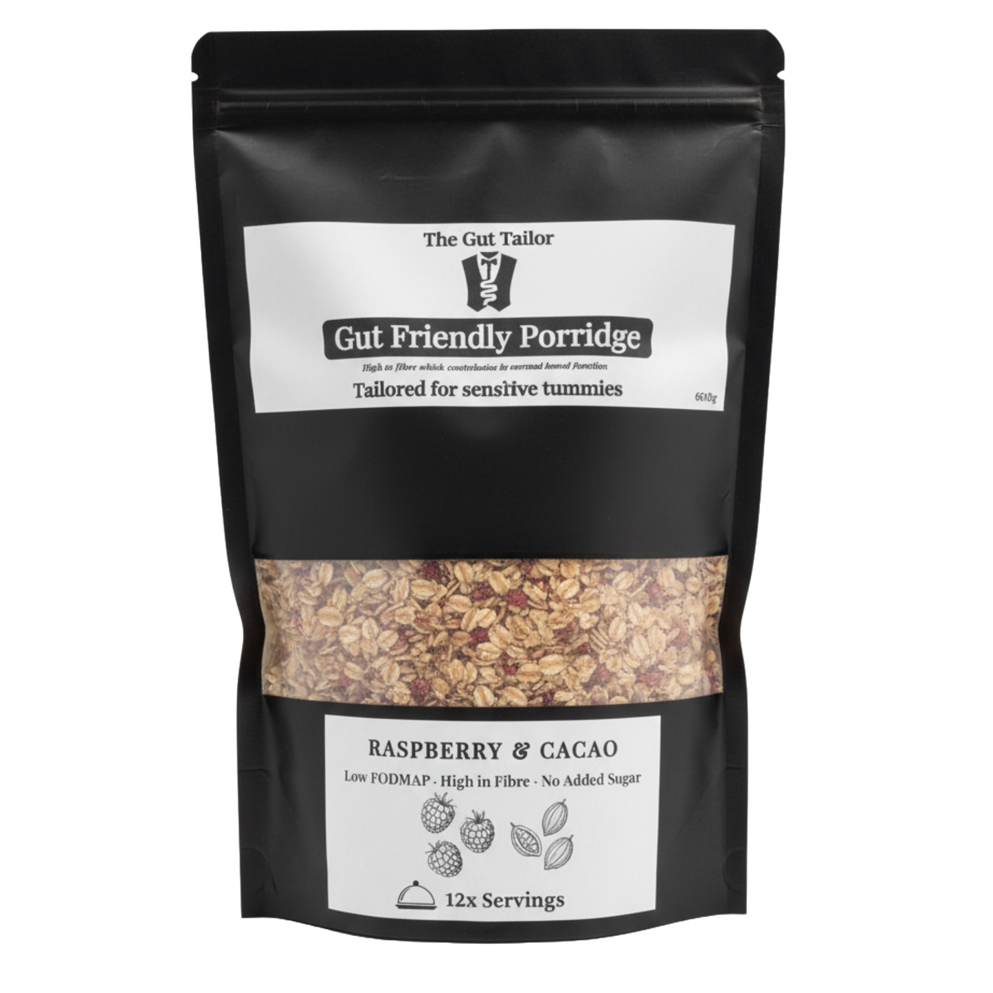 Gut Friendly Porridge (12 portions) - Raspberry & Cacao