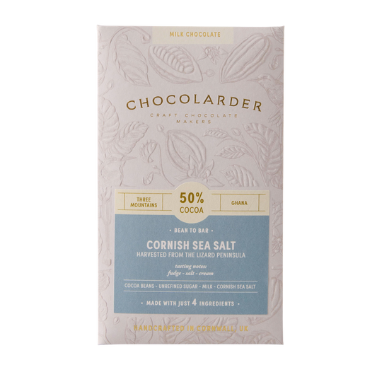 Cornish Sea Salt 50% Milk Chocolate Bar