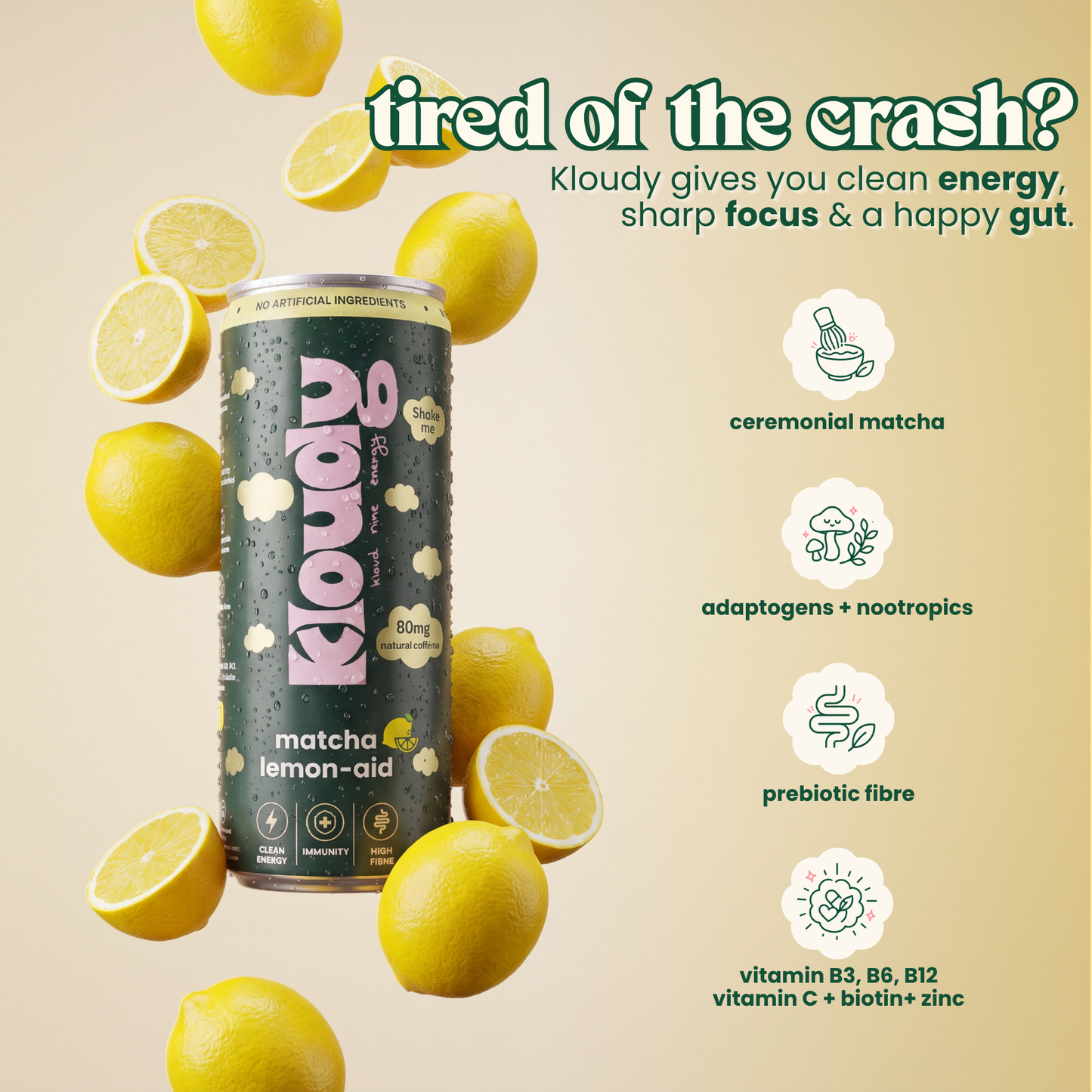 Kloudy Matcha Functional Energy Drink