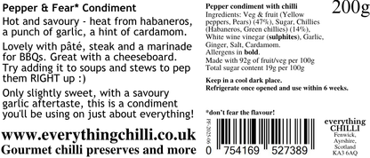 Pepper & Fear Condiment