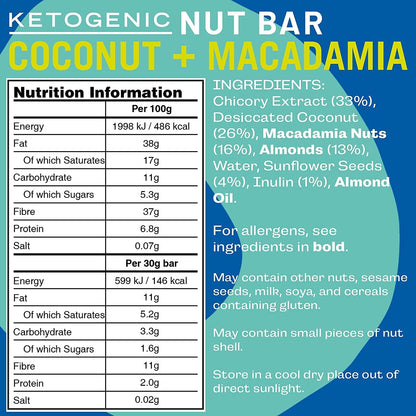 Coconut + Macadamia Keto Bar