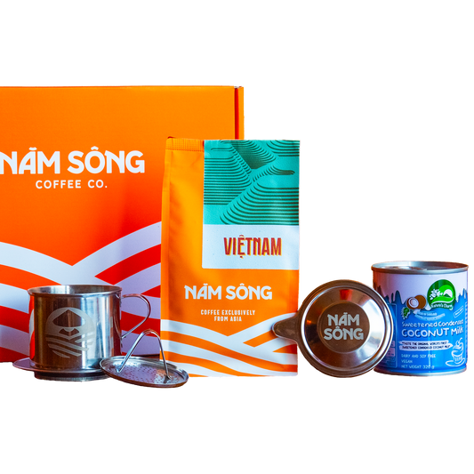 Nam Song Vietnamese Phin Filter Coffee Set - Coconut Condensed Milk