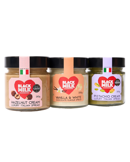 Creamy Sweet Spread Trio: Pistachio, Hazelnut & White Choc