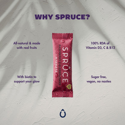Spruce Raspberry & Elderflower Water Enhancer 12 Pack