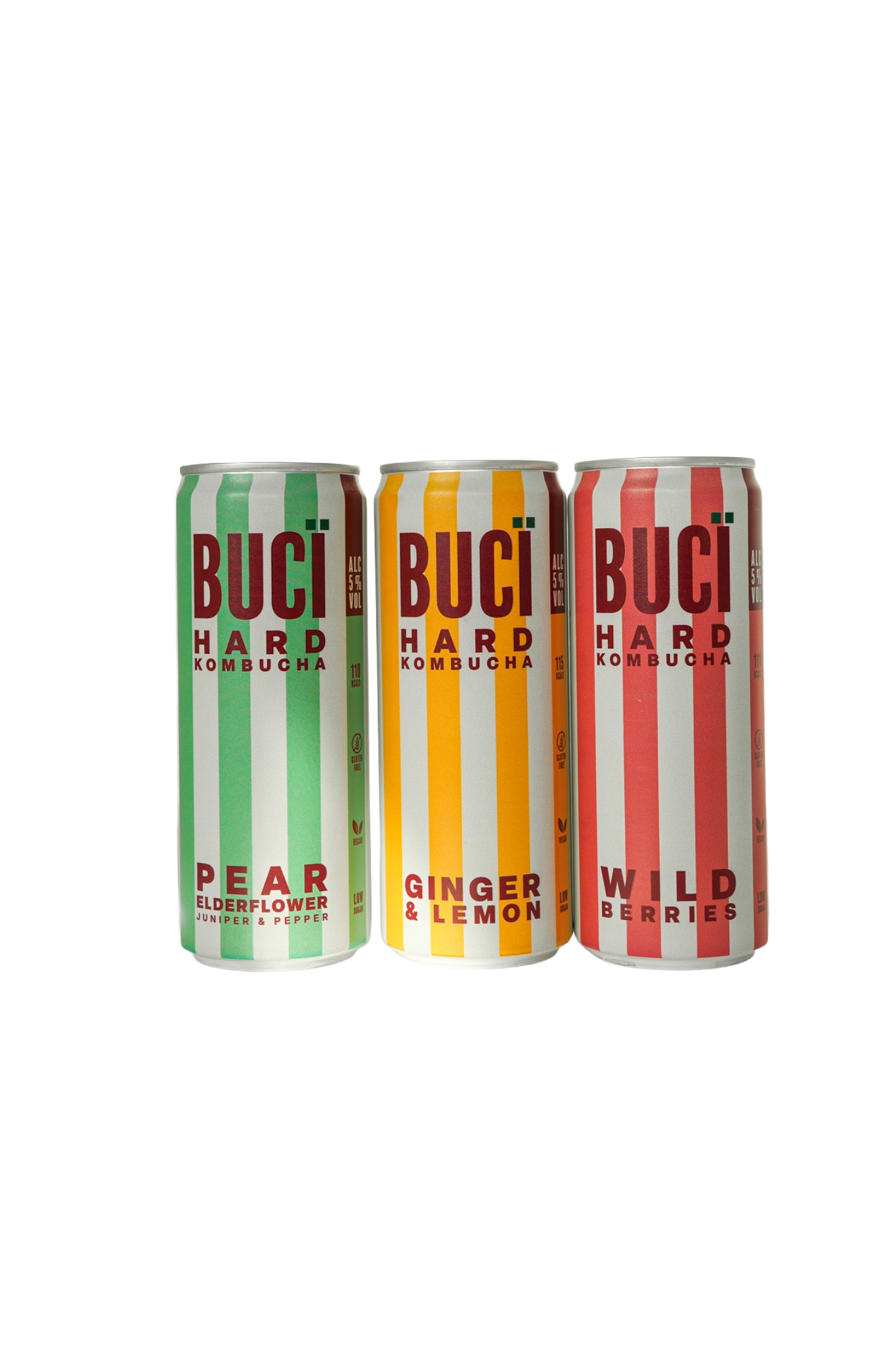 Founder's Hard Kombucha Taste Pack 3 drinks x 330ml Cans - 5% ABV