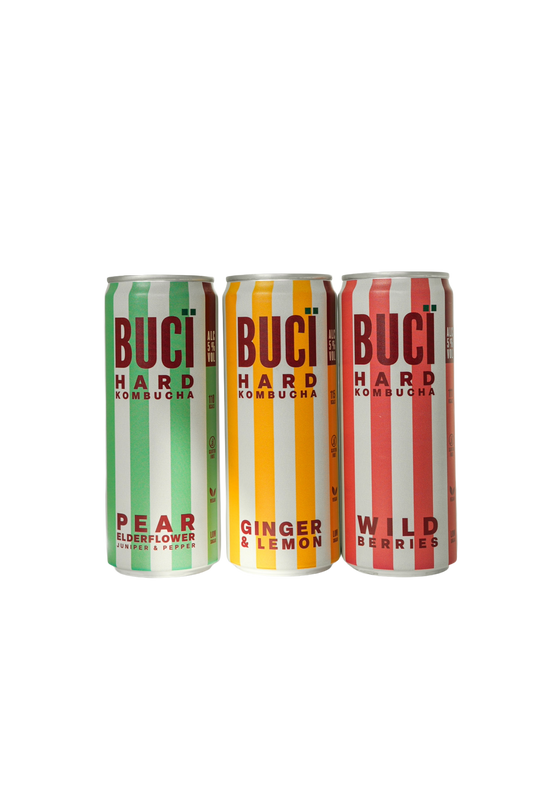 Founder's Hard Kombucha Taste Pack 3 drinks x 330ml Cans - 5% ABV