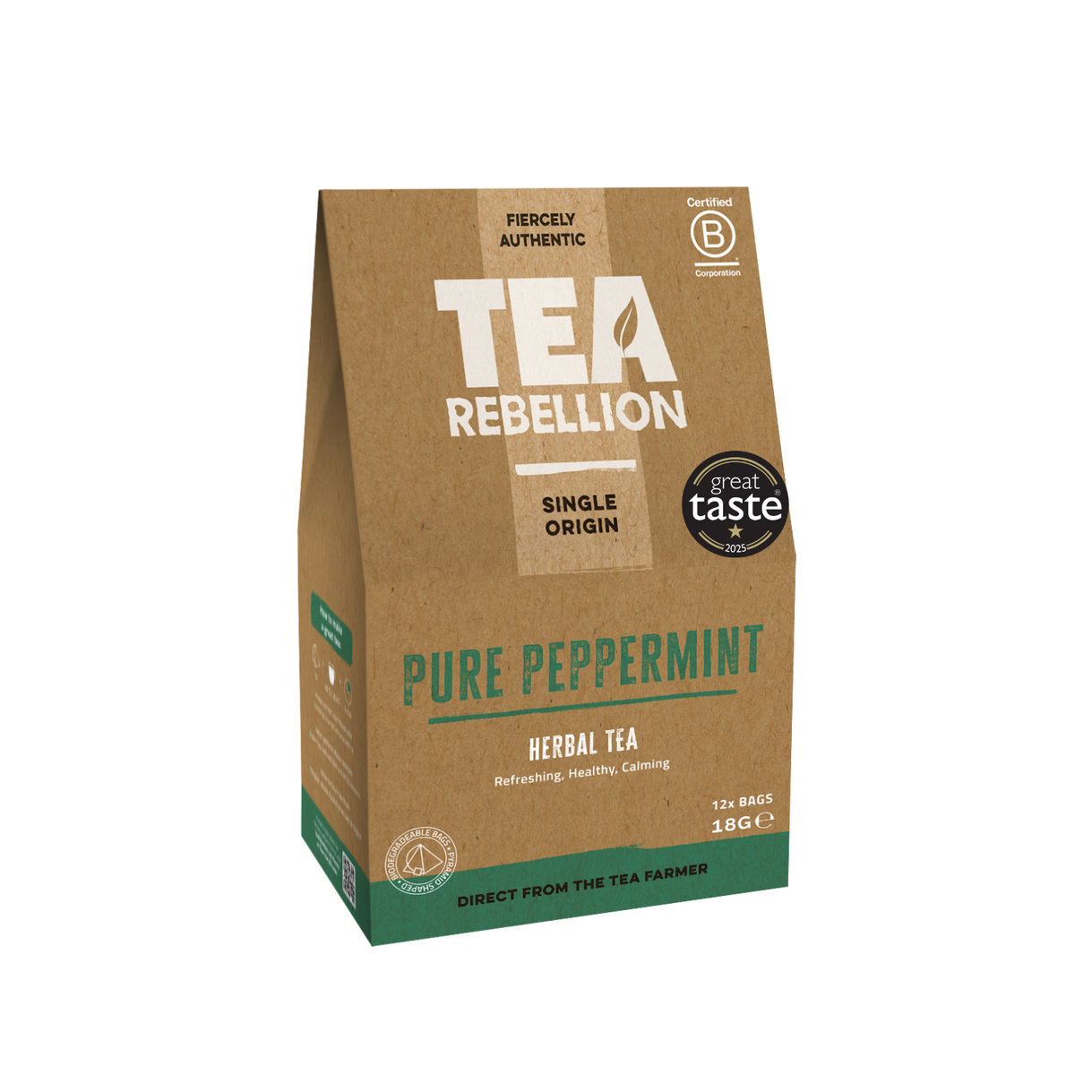 Pure Peppermint - 12 Bio Bags in compostable wrapper