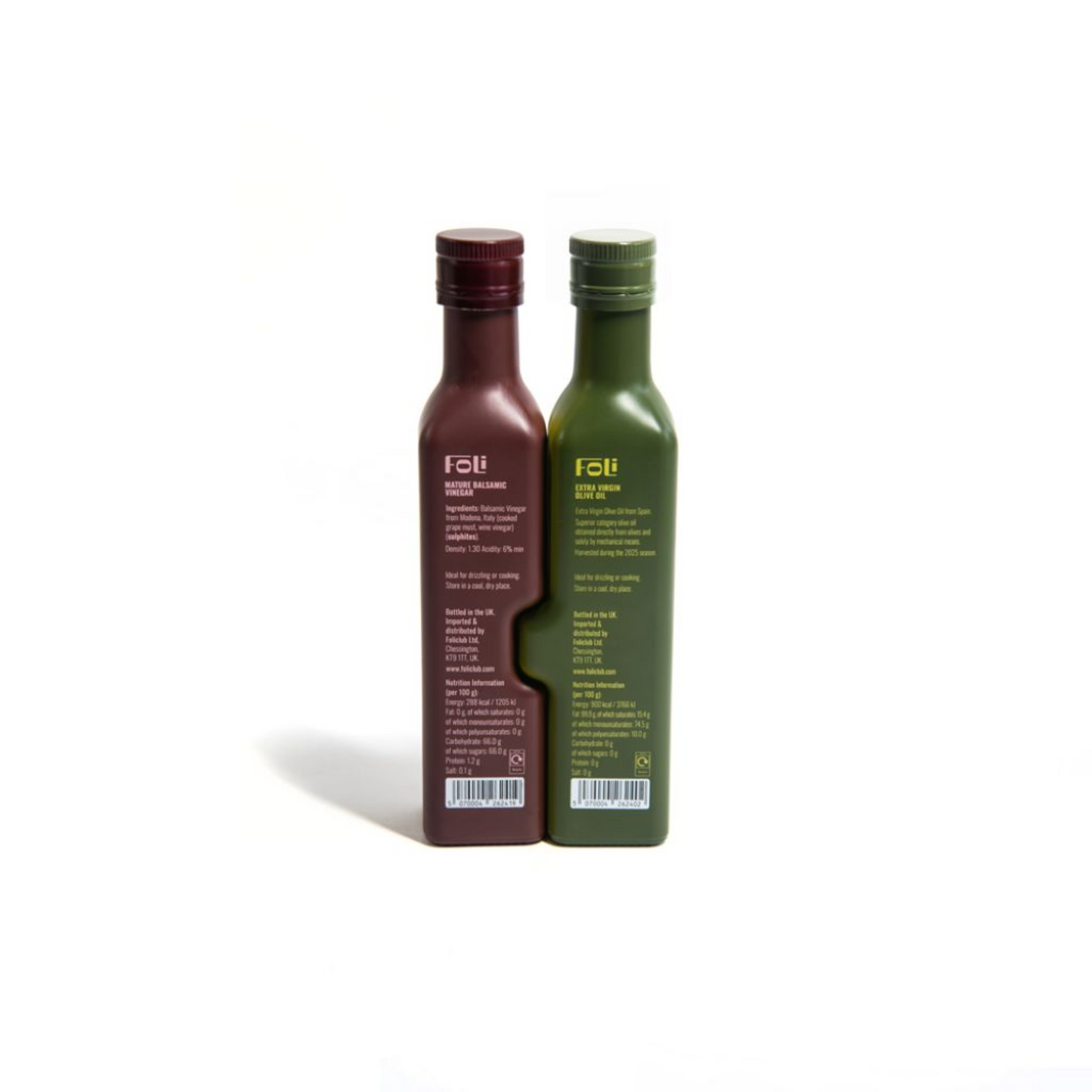 FOLI PREMIUM DRESSING DUO : Extra Virgin Olive 0il Picuda 250ml & Mature Balsamic Vinegar 230ml