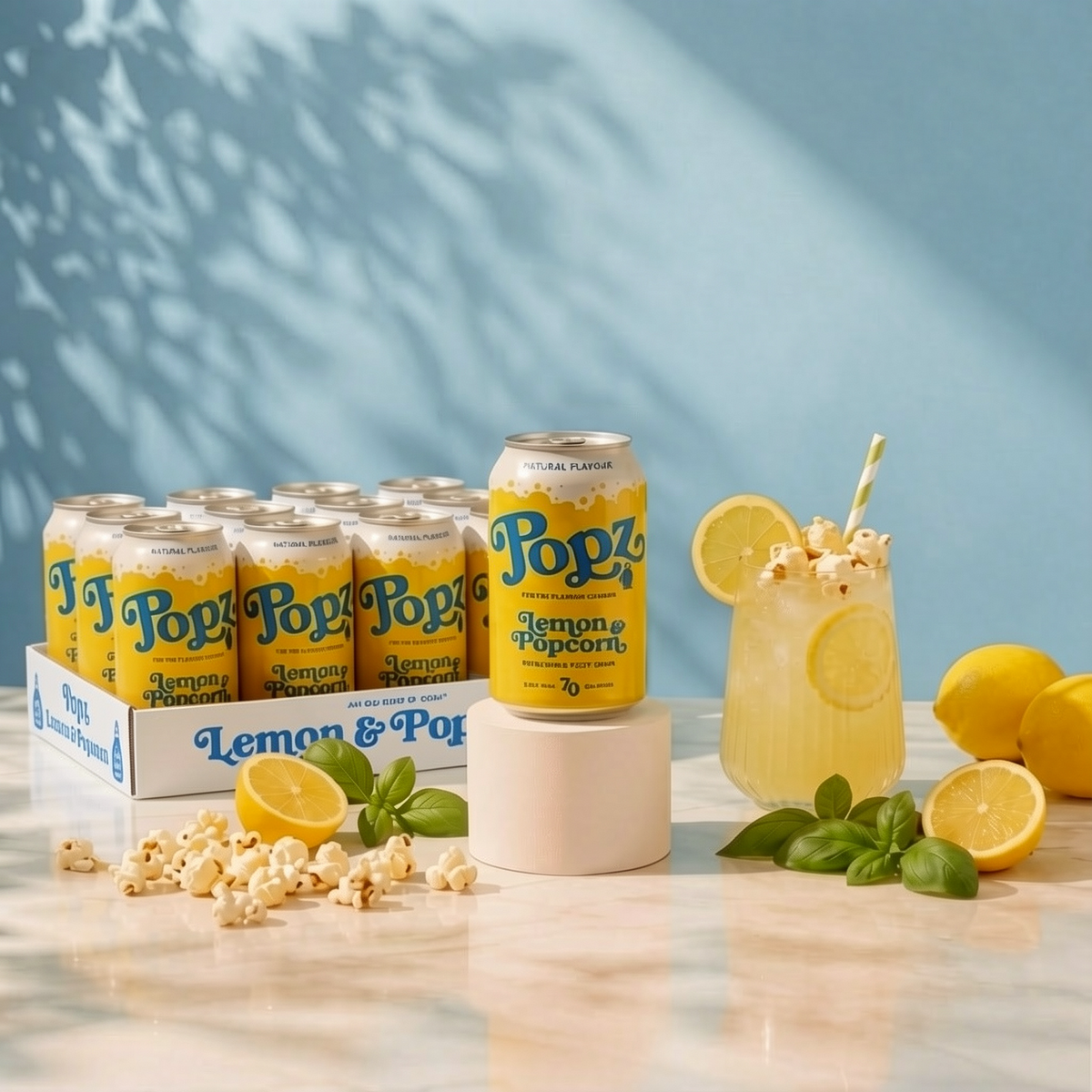 Lemon Popcorn Fizzy Drink (12 cans)