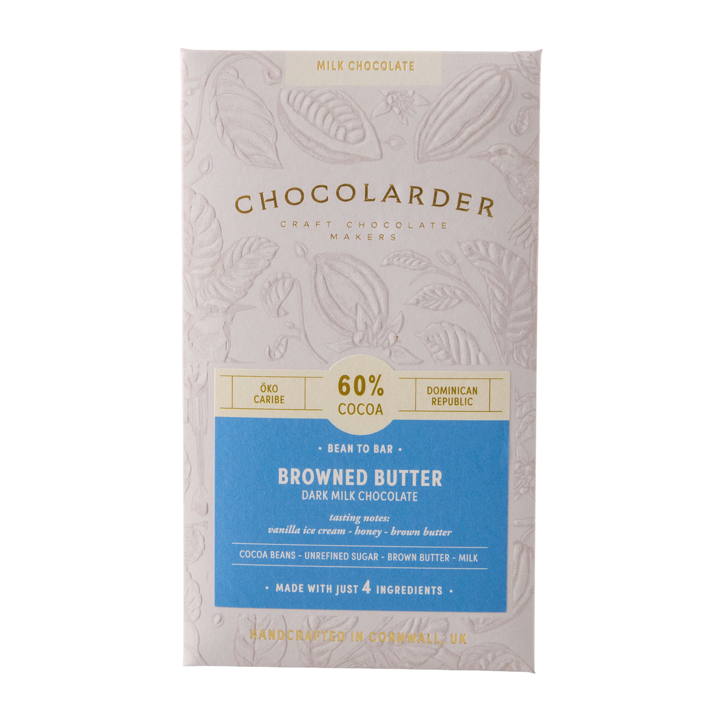 Browned Butter 60%  Milk Chocolate Bar