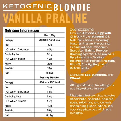Vanilla Praline Keto Blondie