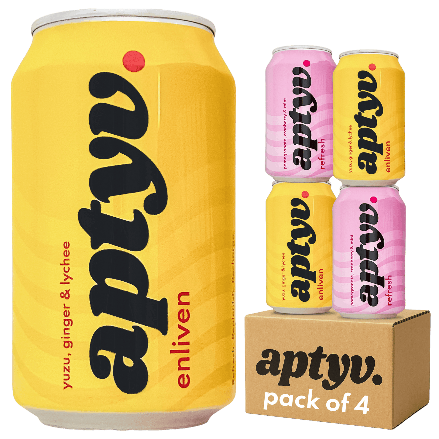 Aptyv Mixed Case - Focus & Hydration Functional Drinks 4 x 330ml