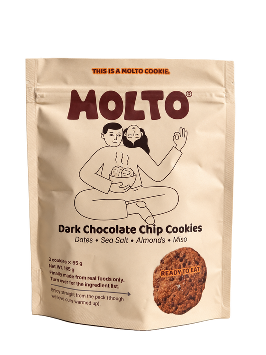 MOLTO - Three Ready to Eat Dark Chocolate Chip Cookies