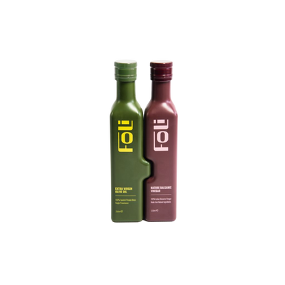 FOLI PREMIUM DRESSING DUO : Extra Virgin Olive 0il Picuda 250ml & Mature Balsamic Vinegar 230ml