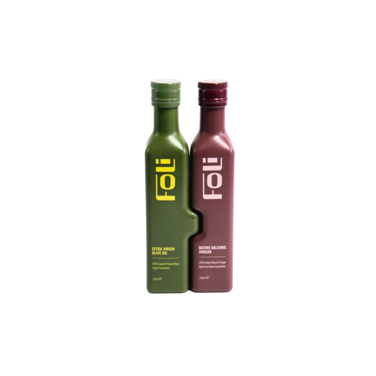 FOLI PREMIUM DRESSING DUO : Extra Virgin Olive 0il Picuda 250ml & Mature Balsamic Vinegar 230ml