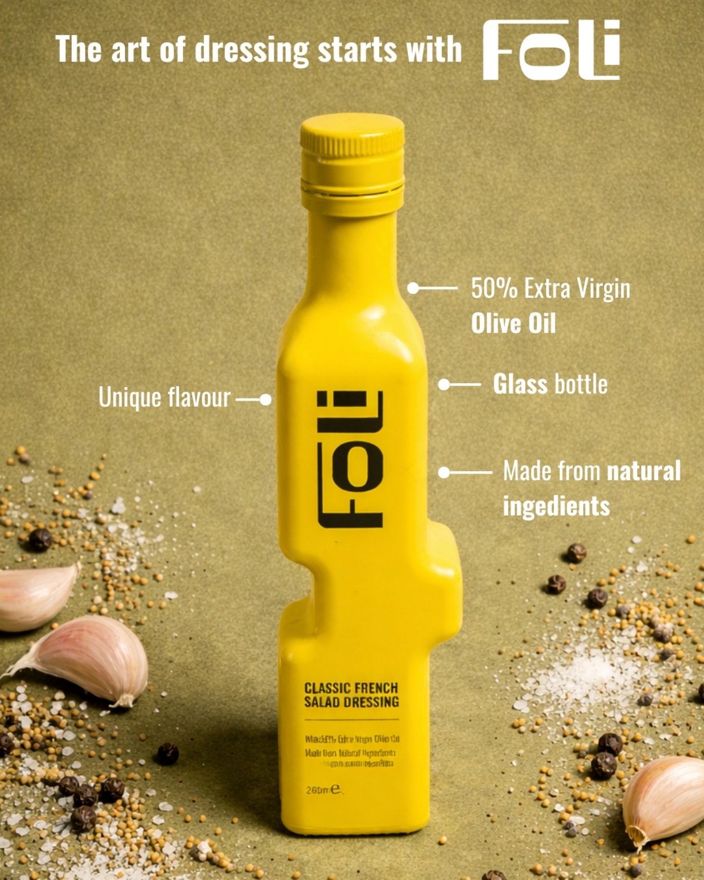 FOLI Premium Classic French Salad Dressing 240 ml
