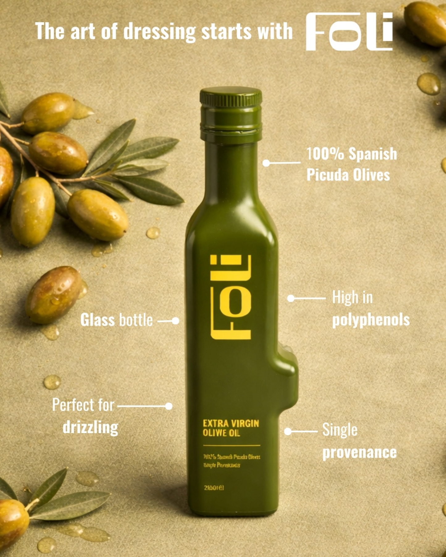 FOLI Premium Extra Virgin Olive Oil Picuda 250ml