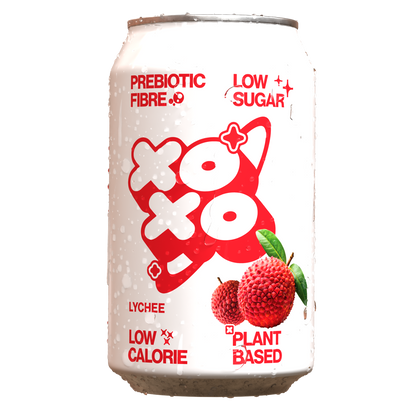 XOXO Soda Sparkling Lychee  Prebiotic Soda 330ml Can