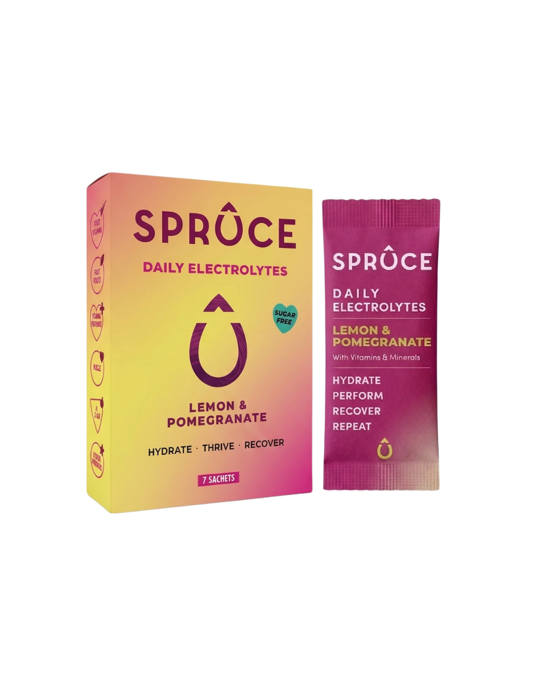 Spruce Daily Electrolyte Lemon & Pomegranate 7 Pack