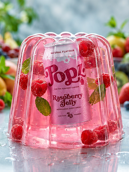 Raspberry Jelly Fizzy Drink (12 cans)
