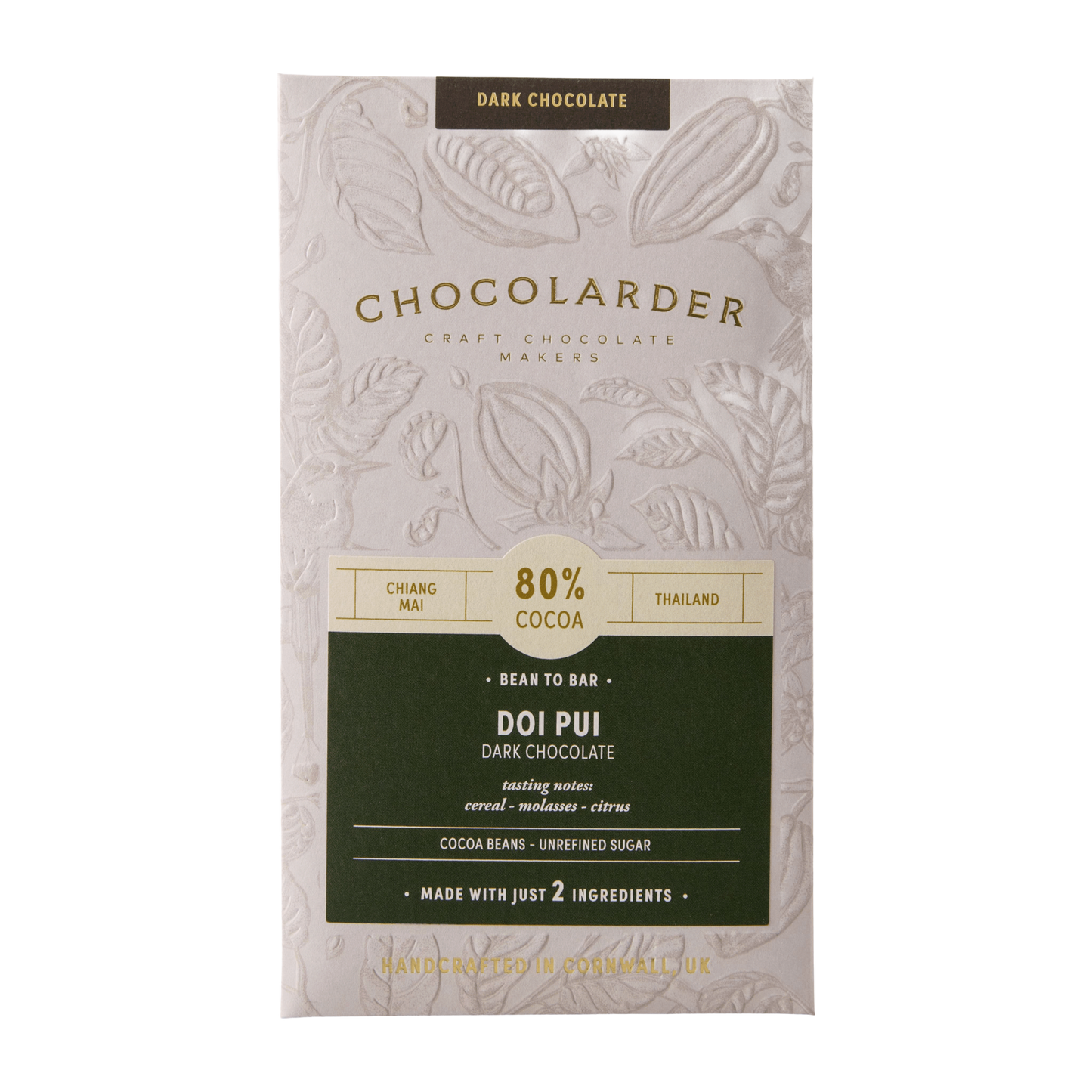 Doi Pui 80% Dark Chocolate Bar