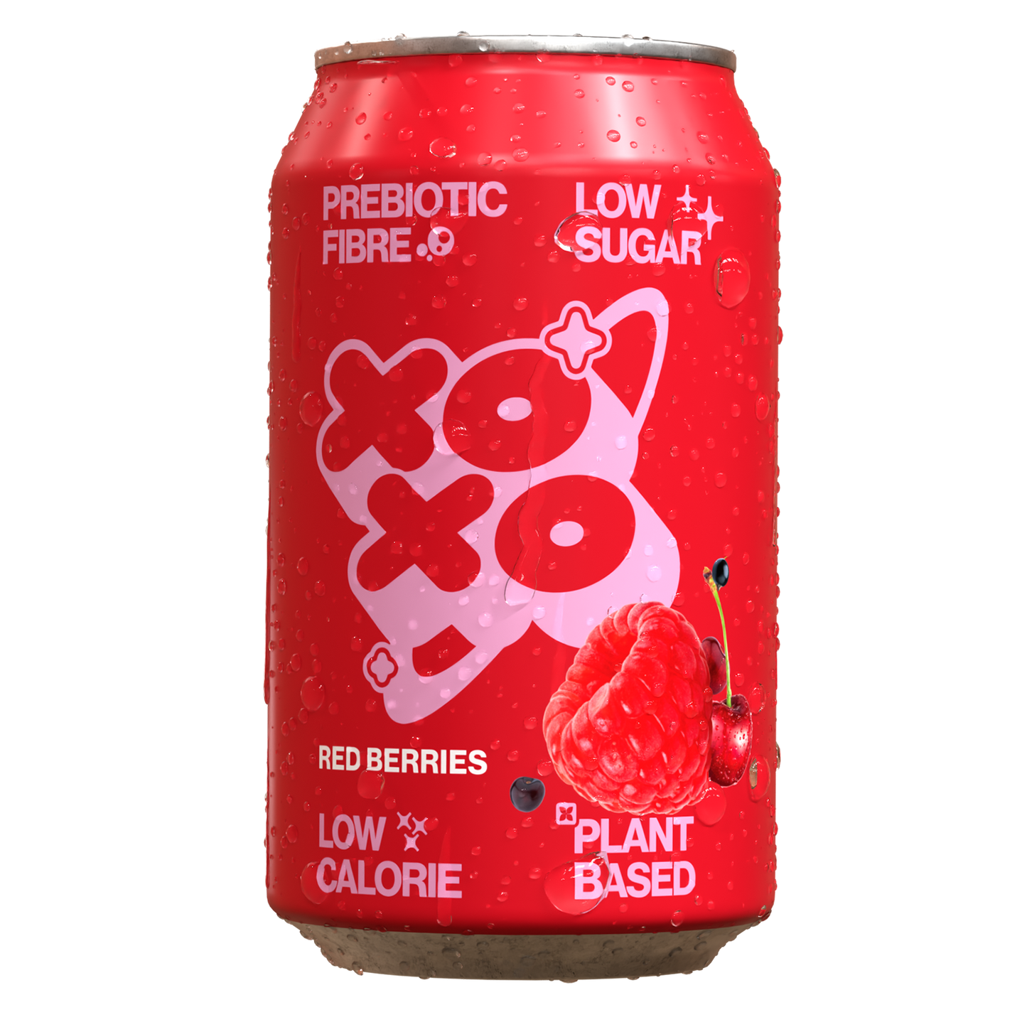 XOXO Soda Sparkling Red Berry  Prebiotic Soda 330ml Can