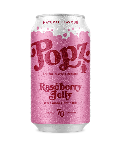 Raspberry Jelly Fizzy Drink (12 cans)