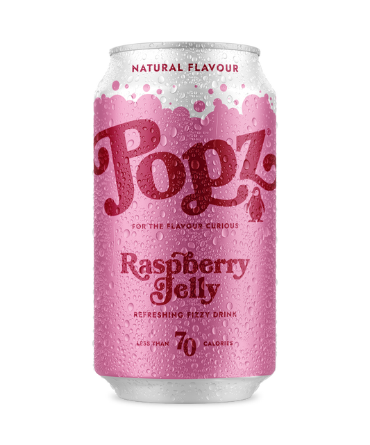 Raspberry Jelly Fizzy Drink (12 cans)