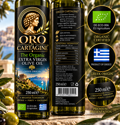 Oro Di Cartagine – The Organic Extra Virgin Olive Oil – 250 ml