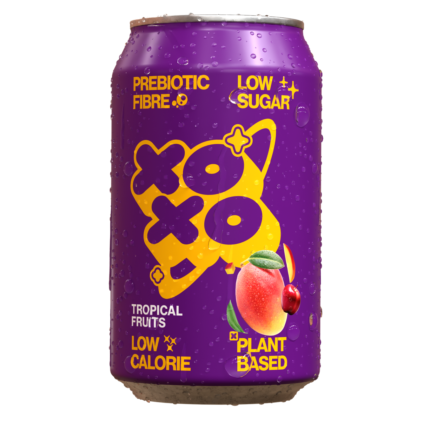 XOXO Soda Sparkling Tropical  Prebiotic Soda  330ml Can