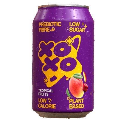 XOXO Soda Sparkling Tropical  Prebiotic Soda  330ml Can