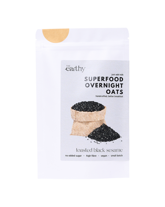 Toasted Black Sesame Overnight Oats