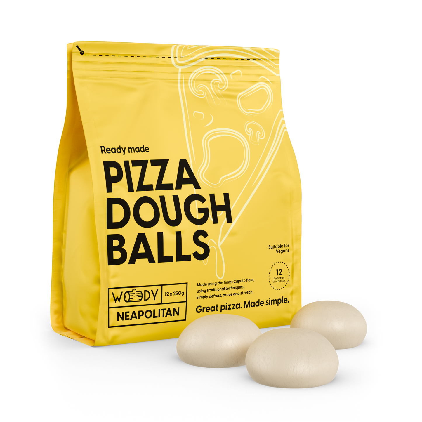Neapolitan Pizza Dough Balls x 12