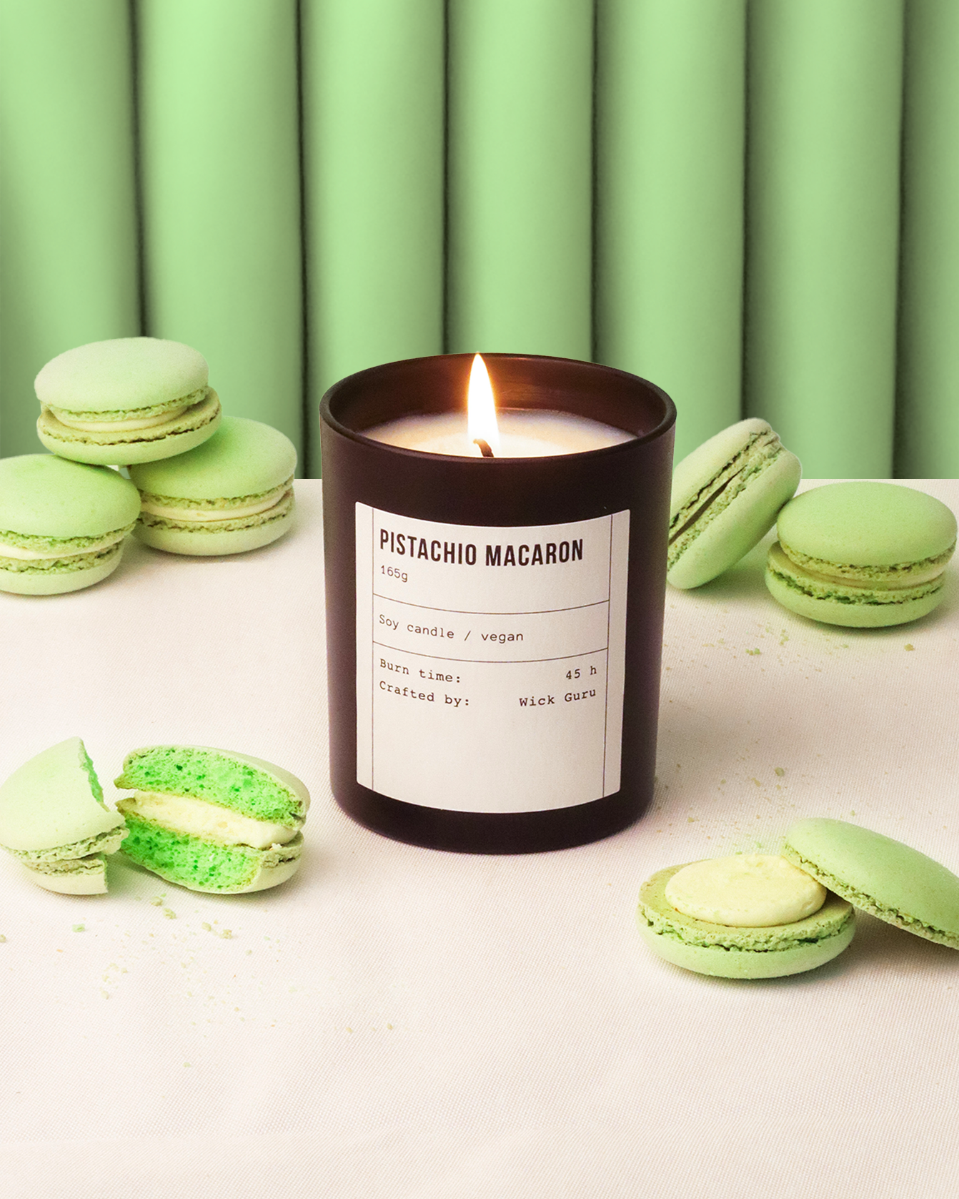 Pistachio Macaron Candle